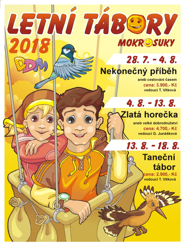 Letní tábory 2018 v Mokrosukách