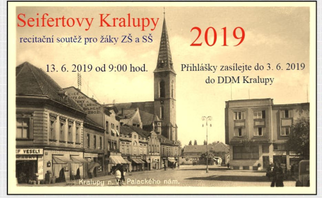 Recitační soutěž Seifertovy Kralupy 2019