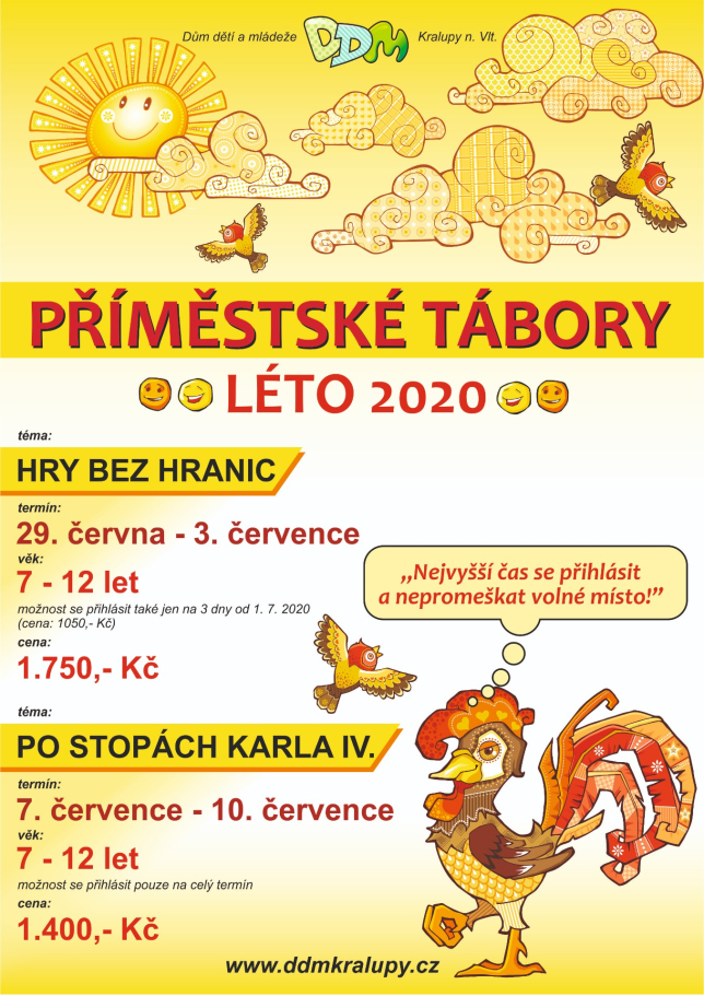 Volné kapacity - Příměstské tábory