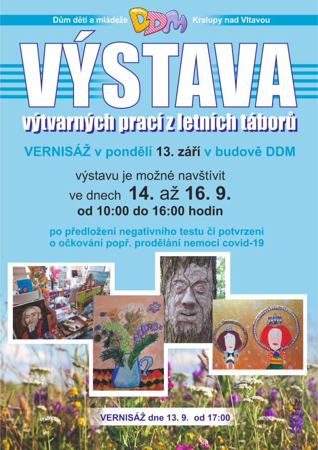 Výstava výtvarných prací z táborů DDM Kralupy