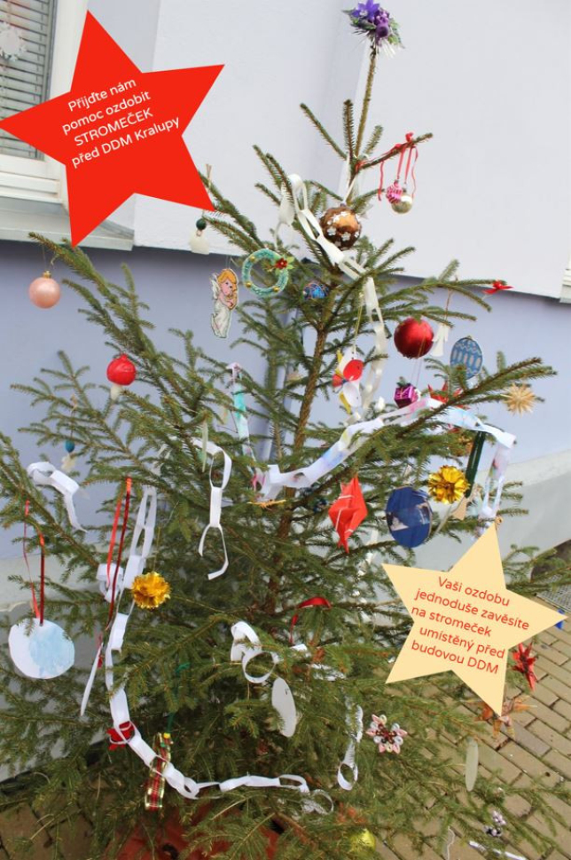 Pomozte nám ozdobit vánoční stromeček
