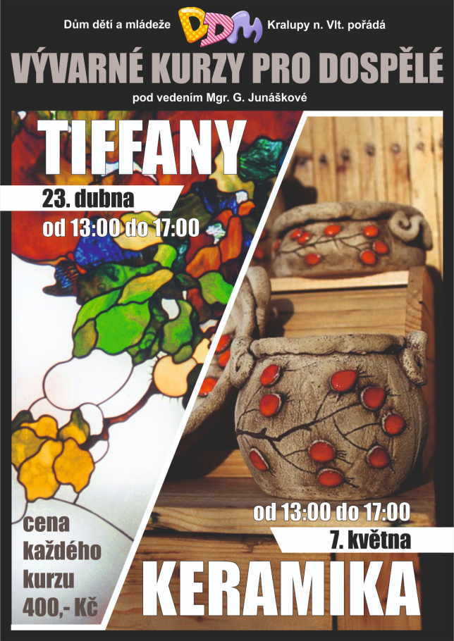 Výtvarné kurzy pro dospělé jaro 2022 v DDM