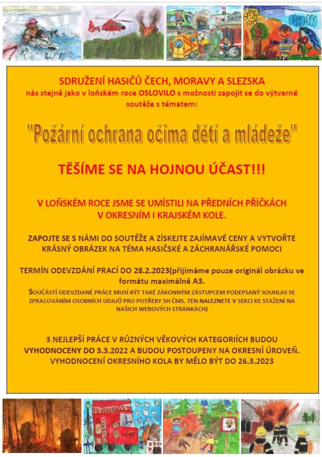 Soutěž - "POŽÁRNÍ OCHRANA OČIMA DĚTÍ A MLÁDEŽE" pro rok 2023