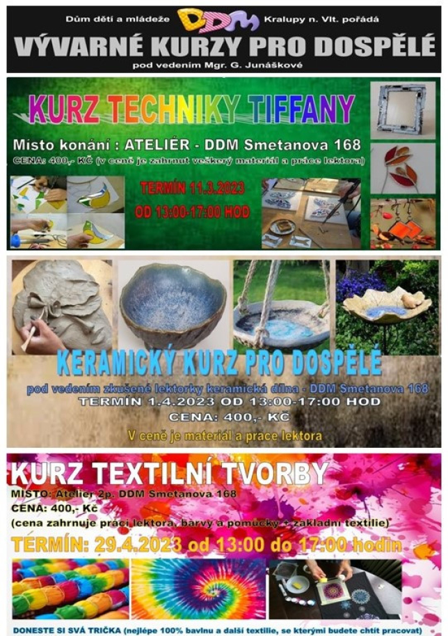 JARNÍ KURZY PRO DOSPĚLÉ V DDM !!!