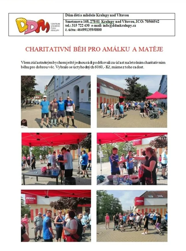 Charitativní běh pro Amálku a Matěje