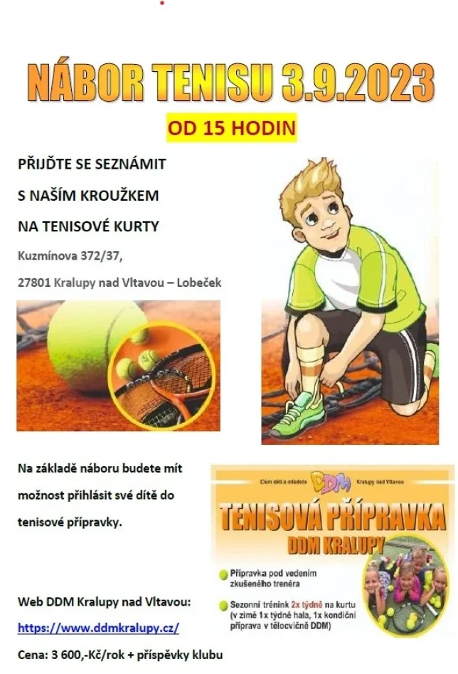 Tenisový nábor - přípravka