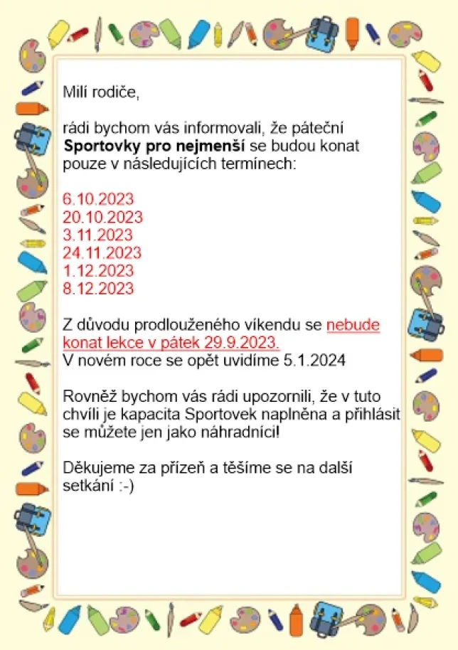 Sportovky pro nejmenší