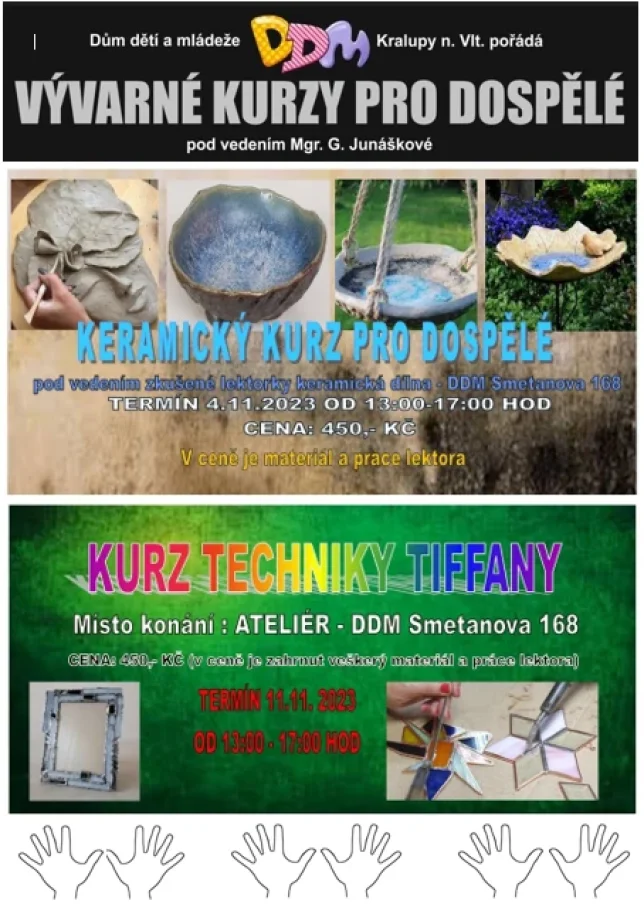 Kurz keramiky a techniky Tiffany