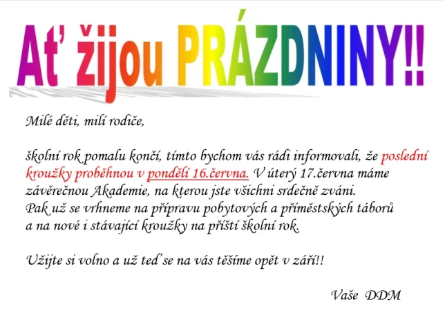 Konec školního roku